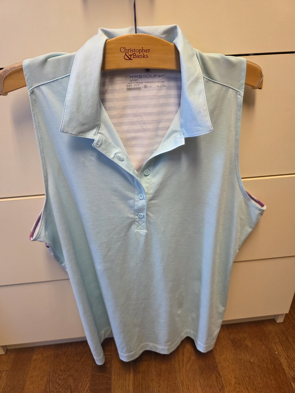 Nike Light Blue Sleeveless Polo